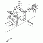 Схема вузла: Фара (Model w/x e24) для Suzuki DR350