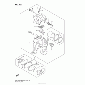 Схема вузла: Задній гальмівний супорт для Suzuki GSX1300 Hayabusa