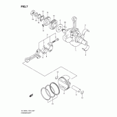 Схема узла: Коленчатый вал & Поршень для Suzuki DL1000 V-Strom