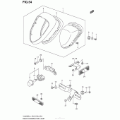 Схема вузла: Задній ліхтар (Стоп-сигнал) (Vl800Bl4 E33) для Suzuki VL800 Boulevard C50 BOSS