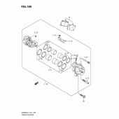 Схема узла: Передний тормозной суппорт (Gsf650l1 e21) для Suzuki GSF650 Bandit S