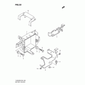 Схема узла: Крепление аккумулятора для Suzuki TU250