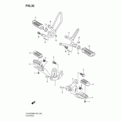 Схема узла: Подножки для Suzuki DR125
