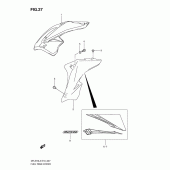 Схема узла: Накладка топливного бака для Suzuki DR-Z70