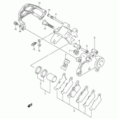 Схема узла: Задний тормозной суппорт для Suzuki DR-Z400 DR-Z400E