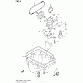 Схема вузла: Насос масляний & Піддон для Suzuki GSX-R1000