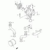 Схема узла: Масляный насос для Suzuki GSX750 Katana