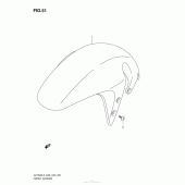 Схема узла: Переднее крыло для Suzuki VZ1500 Boulevard M90