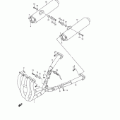 Схема вузла: Вихлопна система для Suzuki GSX1300 Hayabusa
