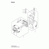 Схема вузла: Задній ліхтар (Стоп-сигнал) (Model x e6) для Suzuki TF125