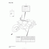 Схема вузла: Інформаційні наклейки (Vl800T E28) для Suzuki VZ800 Boulevard M50
