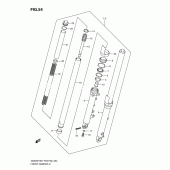 Схема вузла: Передня вилка для Suzuki GS500