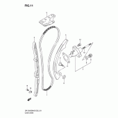 Схема узла: Цепь ГРМ & Натяжитель & Успокоитель для Suzuki DR-Z400 DR-Z400SM