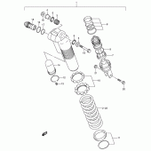 Схема вузла: Задній амортизатор (Model k4) для Suzuki RM125