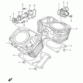 Схема узла: Цилиндр для Suzuki VS800 Intruder 800