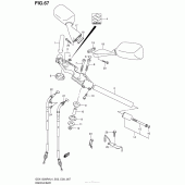 Схема узла: Руль & Тросики (Gsx1300Ral4 E03) для Suzuki GSX1300 Hayabusa
