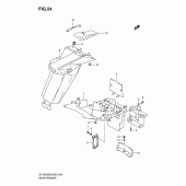 Схема вузла: Заднє крило для Suzuki SV1000
