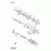 Схема вузла: Трансмісія для Suzuki GZ125 Marauder