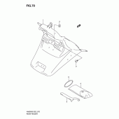 Схема узла: Заднее крыло для Suzuki AN650 Burgman (EU analogue of SkyWave)