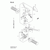 Схема узла: Ручки руля (Model k6/k7/k8/k9 e24) для Suzuki DR200 DR200SE
