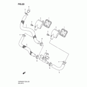 Схема узла: Система индукции воздуха для Suzuki GSF650 Bandit S