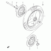 Схема вузла: Переднє колесо Suzuki GSF600 Bandit