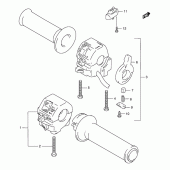 Схема вузла: Пульт керування рульовим для Suzuki GSX750 Katana