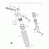 Схема вузла: Амортизатор задній (Model y) для Suzuki RM125