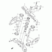 Схема узла: Кронштейн передней вилки (Gsf650k5/uk5/ak5/uak5/k6/uk6/ak6/uak6) для Suzuki GSF650 Bandit S