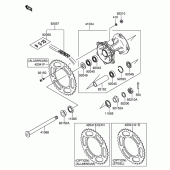 Схема вузла: Ступиця заднього колеса для Suzuki RM-Z250