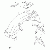 Схема узла: Заднее крыло (Model t) для Suzuki GSX750 Katana