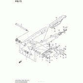 Схема вузла: Задній важіль (Маятник) (Dr-Z125Ll4 E33) для Suzuki DR-Z125 DR-Z125L
