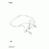 Схема вузла: Переднє крило (Sfv650ul1 e21) для Suzuki SFV650 Gladius