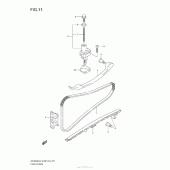 Схема узла: Цепь ГРМ & Натяжитель & Успокоитель для Suzuki AN400 Burgman (EU analogue of SkyWave)
