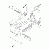 Схема вузла: Задній важіль підвіски для Suzuki DR250