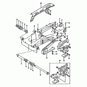 Схема вузла: Задній важіль підвіски (Model r) для Suzuki DR350