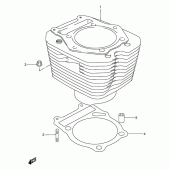 Схема вузла: Циліндр для Suzuki DR650 DR650RE