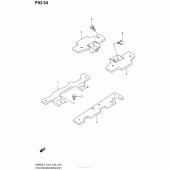 Схема вузла: Кронштейни панелі для ніг для Suzuki AN650 Burgman (EU analogue of SkyWave)