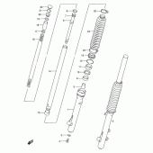 Схема вузла: Передня вилка для Suzuki DF200