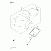 Схема вузла: Сидіння для Suzuki AN650 Burgman (EU analogue of SkyWave)