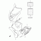 Схема вузла: Передній обтічник (Model n 13z) для Suzuki RGV250