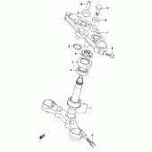 Схема узла: Рулевая траверса (Gs500fk4/fuk4) для Suzuki GS500