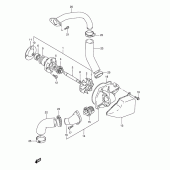Схема вузла: Водяний насос Suzuki VS800 Intruder 800