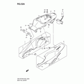 Схема вузла: Задній підсідельний обтічник (Model k7) для Suzuki GSX-R750
