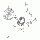 Схема вузла: Статор & Ротор (Model k1/k2/k3/k4) для Suzuki VL800 Intruder Volusia