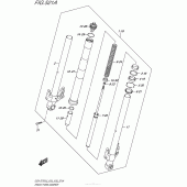 Схема вузла: Вилка передньої осі для Suzuki GSX-S750