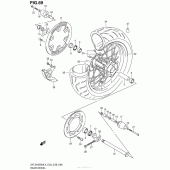 Схема узла: Заднее колесо для Suzuki DR-Z400 DR-Z400SM