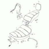 Схема вузла: Сидіння (Model n/p/r) для Suzuki VS800 Intruder 800