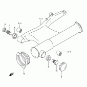 Схема вузла: Задній важіль підвіски Suzuki VL1500 Intruder LC