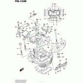 Схема вузла: Головка циліндра (передня) (Vl800Tl5 E28) для Suzuki VL800 Boulevard C50